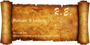 Rehák Elvira névjegykártya